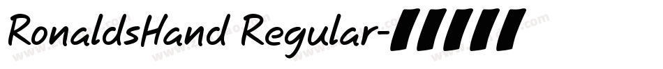 RonaldsHand Regular字体转换